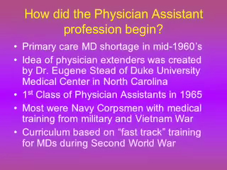 Physician's Assistant in USA